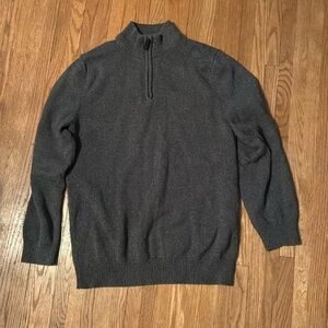 Denver Hayes Dark Gray Zip-Up Sweater